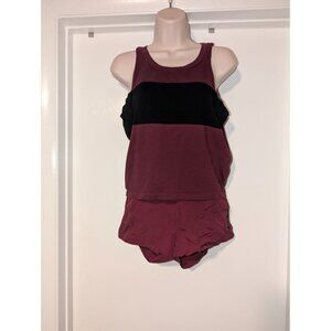 PINK Victoria's Secret shorts/tank top Crimson red sz Med/s